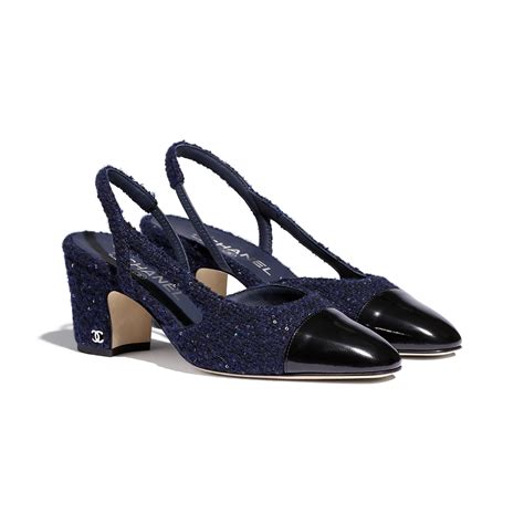 chanel heels blue